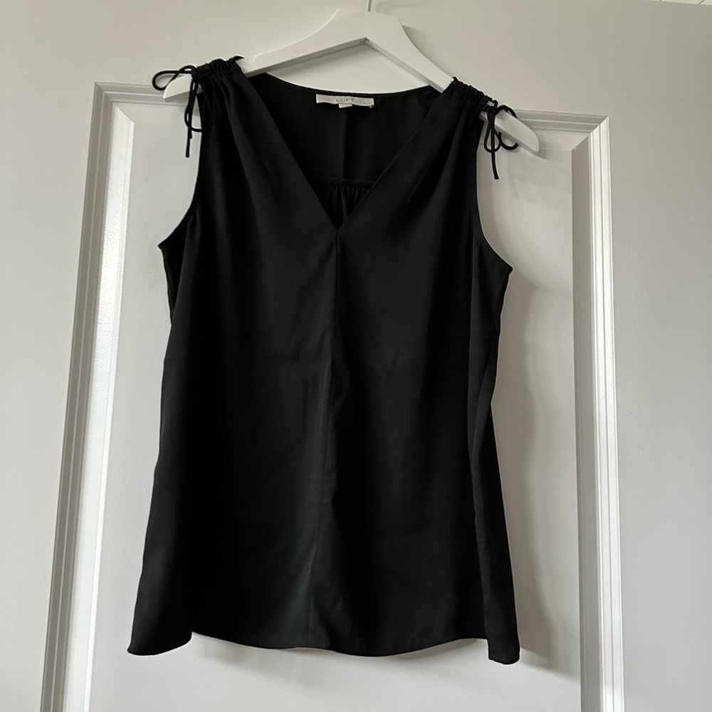 Loft black sleeveless top